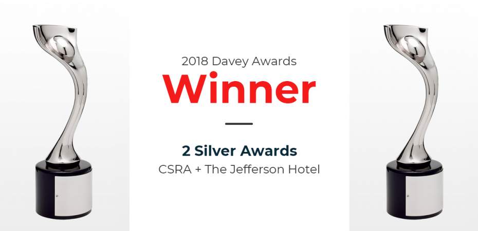 REQ's Work With CSRA and The Jefferson Hotel Wins Davey Awards